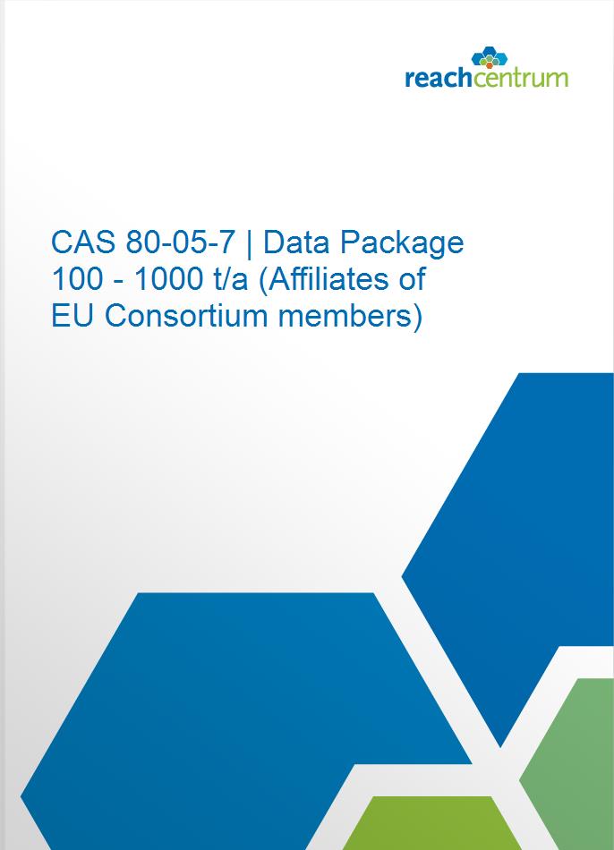 CAS 80-05-7 | Data Package 100 - 1000 t/a (Affiliates of EU Consortium members)