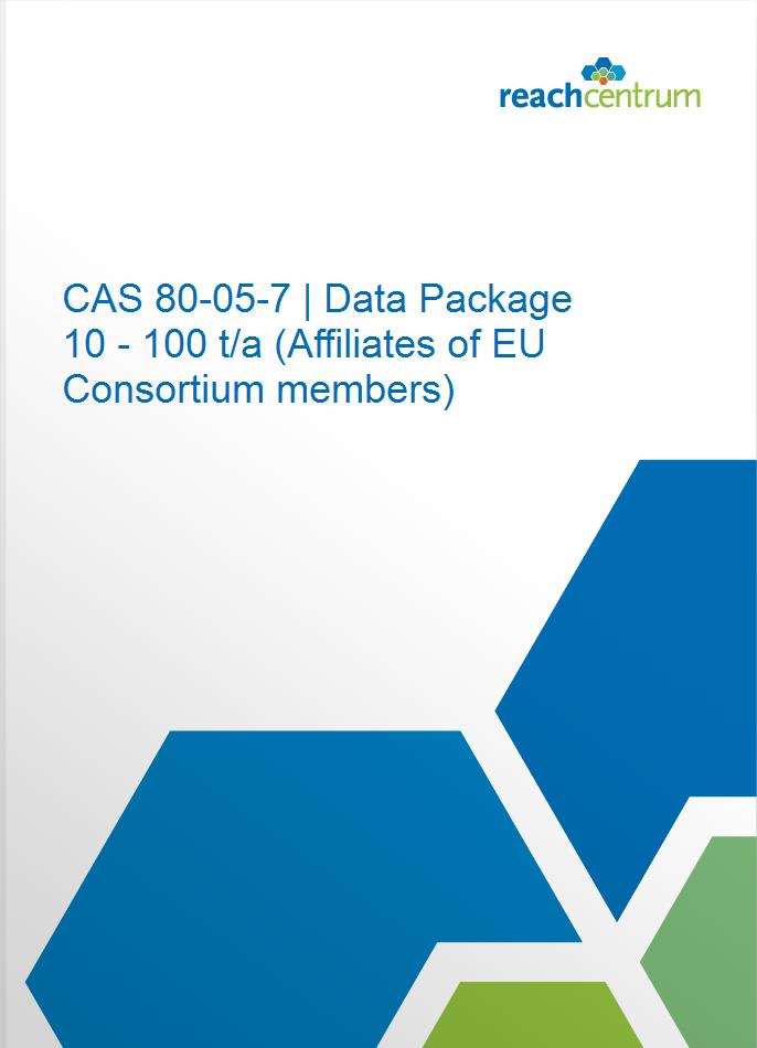 CAS 80-05-7 | Data Package 10 - 100 t/a (Affiliates of EU Consortium members)