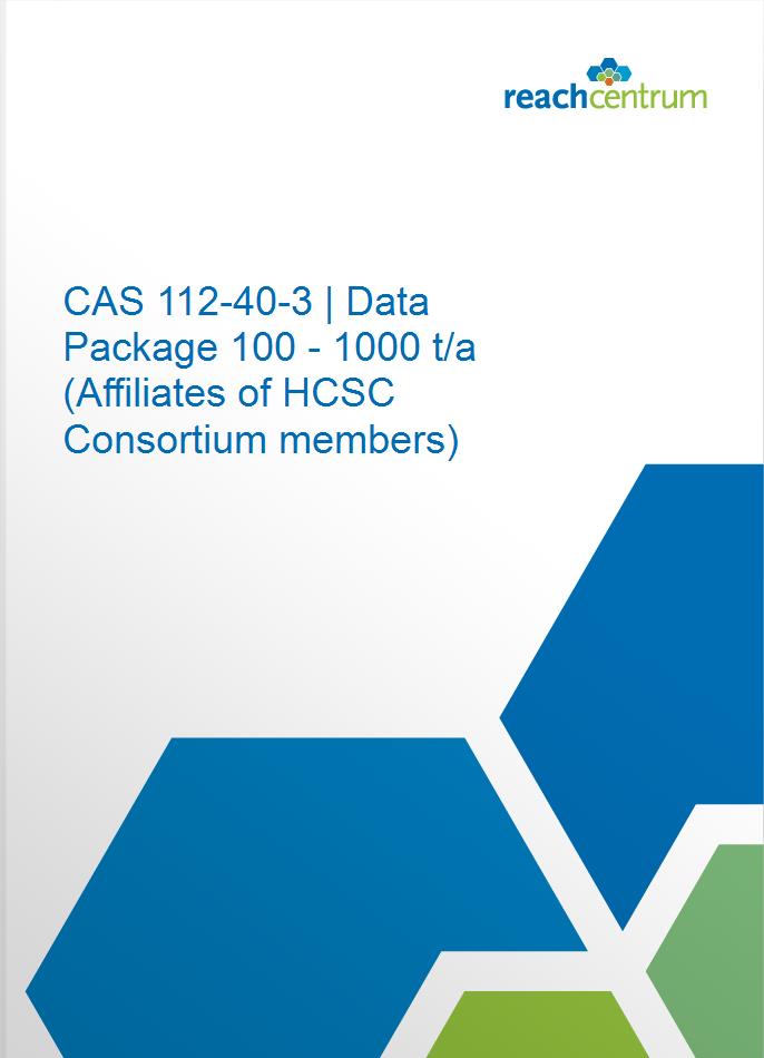 CAS 112-40-3 | Data Package 100 - 1000 t/a (Affiliates of HCSC Consortium members)